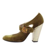 Pre-owned Velvet heels Marc Jacobs Pre-owned , Green , Dames