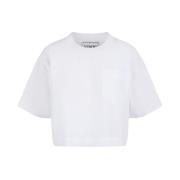 Wit T-shirt met geborduurd logo Iceberg , White , Dames