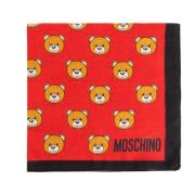 Sjaal met teddybeer motief Moschino , Red , Unisex