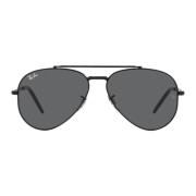 Nieuwe Aviator Gepolariseerde Zonnebril Ray-Ban , Black , Dames