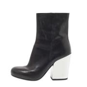 Pre-owned Leather boots Alexander McQueen Pre-owned , Black , Dames