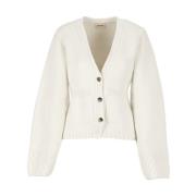 Ivoor Cashmere Gebreide Cardigan Khaite , Beige , Dames