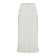 Elegante Tailor Rok Jet Stream Copenhagen Muse , White , Dames