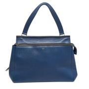 Pre-owned Leather handbags Celine Vintage , Blue , Dames