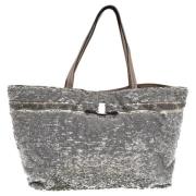 Pre-owned Leather totes Salvatore Ferragamo Pre-owned , Gray , Dames