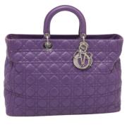 Pre-owned Leather totes Dior Vintage , Purple , Dames