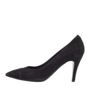 Pre-owned Suede heels Chanel Vintage , Black , Dames