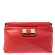 Pre-owned Leather clutches Chloé Pre-owned , Orange , Dames