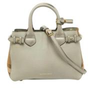 Pre-owned Leather totes Burberry Vintage , Gray , Dames