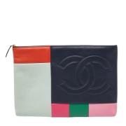Pre-owned Leather clutches Chanel Vintage , Multicolor , Dames