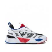 Wit Rood Blauw Sneaker Stijlvol Mannen Emporio Armani EA7 , White , He...