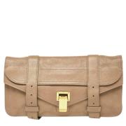 Pre-owned Leather clutches Proenza Schouler Pre-owned , Beige , Dames