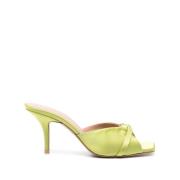 Groene Satijnen Sandalen met Kristalversiering Malone Souliers , Green...