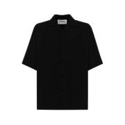 Italiaans katoenen overhemd Jil Sander , Black , Heren