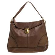 Pre-owned Leather handbags Prada Vintage , Brown , Dames