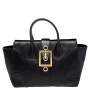 Pre-owned Leather totes Gucci Vintage , Black , Dames