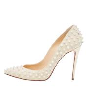 Pre-owned Leather heels Christian Louboutin Pre-owned , Beige , Dames