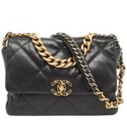 Pre-owned Leather chanel-bags Chanel Vintage , Black , Dames