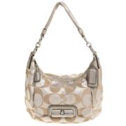 Pre-owned Leather handbags Coach Pre-owned , Beige , Dames