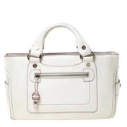 Pre-owned Leather totes Celine Vintage , White , Dames