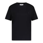 T-Shirt met logo borduursel Ami Paris , Black , Heren