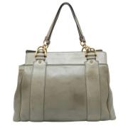 Pre-owned Leather totes Gucci Vintage , Green , Dames