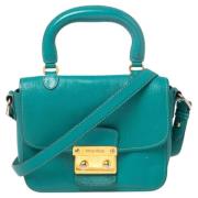 Pre-owned Leather handbags Miu Miu Pre-owned , Green , Dames