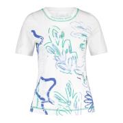 T-shirt met bloemenprint Sportalm , White , Dames