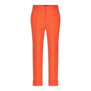 High-Waist Broek met Rechte Pijpen Marc Cain , Orange , Dames