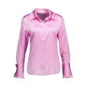 Zijden en elastane blouse met ruches Herzen's Angelegenheit , Pink , D...