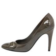 Pre-owned Leather heels Louis Vuitton Vintage , Gray , Dames