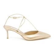 Gouden Leren Roman Romance Pump Aquazzura , Yellow , Dames