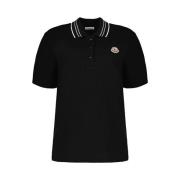 Polo T-Shirt met Relaxte Pasvorm Moncler , Black , Dames