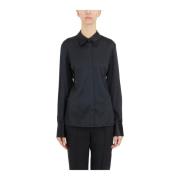 Zijden Overhemd Helmut Lang , Black , Dames