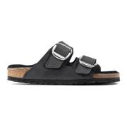 Sliders Birkenstock , Black , Dames