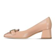 Leren pumps met kettingdetail Tod's , Beige , Dames