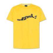 Katoenen T-shirt PS By Paul Smith , Yellow , Heren