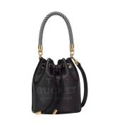 The Leather Bucket Tas Marc Jacobs , Black , Dames