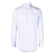 Gestreept overhemd met knoopsluiting Finamore , White , Heren