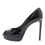 Pre-owned Leather heels Louis Vuitton Vintage , Black , Dames