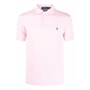 Roze Katoenmix Logo Polo Shirt Ralph Lauren , Pink , Heren