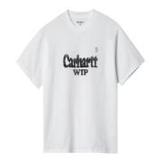 Witte Katoenen Logo T-shirt Carhartt Wip , White , Heren