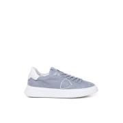 Blauwe Suède Lichtgewicht Sneakers Philippe Model , Blue , Heren