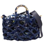 Pre-owned Cotton totes Chanel Vintage , Blue , Dames