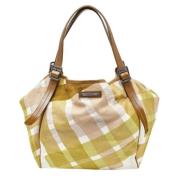 Pre-owned Canvas totes Burberry Vintage , Green , Dames