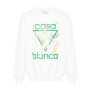 Witte Biologisch Katoenen Sweatshirt voor Heren Casablanca , White , H...