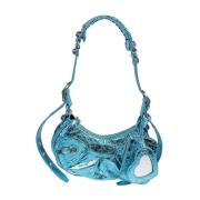 Blauwe Schoudertas - Stijlvol en Functioneel Balenciaga , Blue , Dames