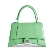 Groene Hourglass Kleine Leren Handtas Balenciaga , Green , Dames