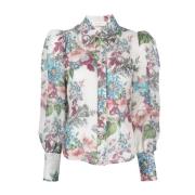 Bloemenprint Linnen en Zijden Shirt Zimmermann , Multicolor , Dames