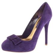 Pre-owned Suede heels Ralph Lauren Pre-owned , Purple , Dames